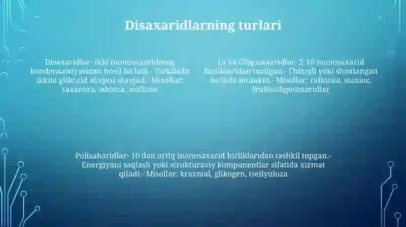 Di va Oligosaxaridlar 3