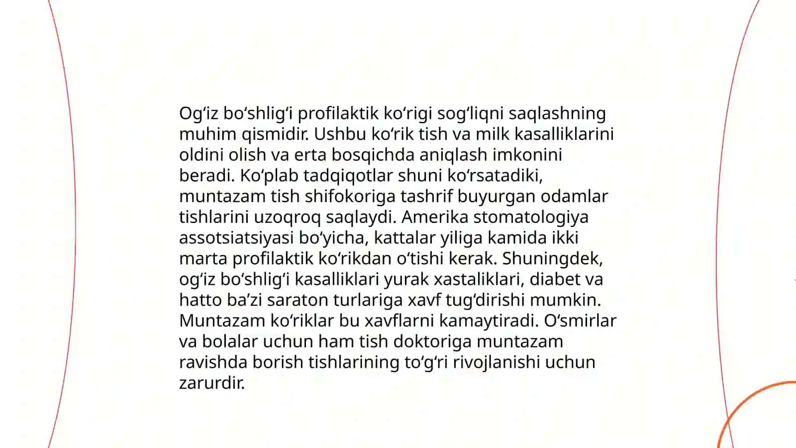 Ogʻiz boʻshligʻi profilaktik koʻrigini oʻtkazish usullari 3