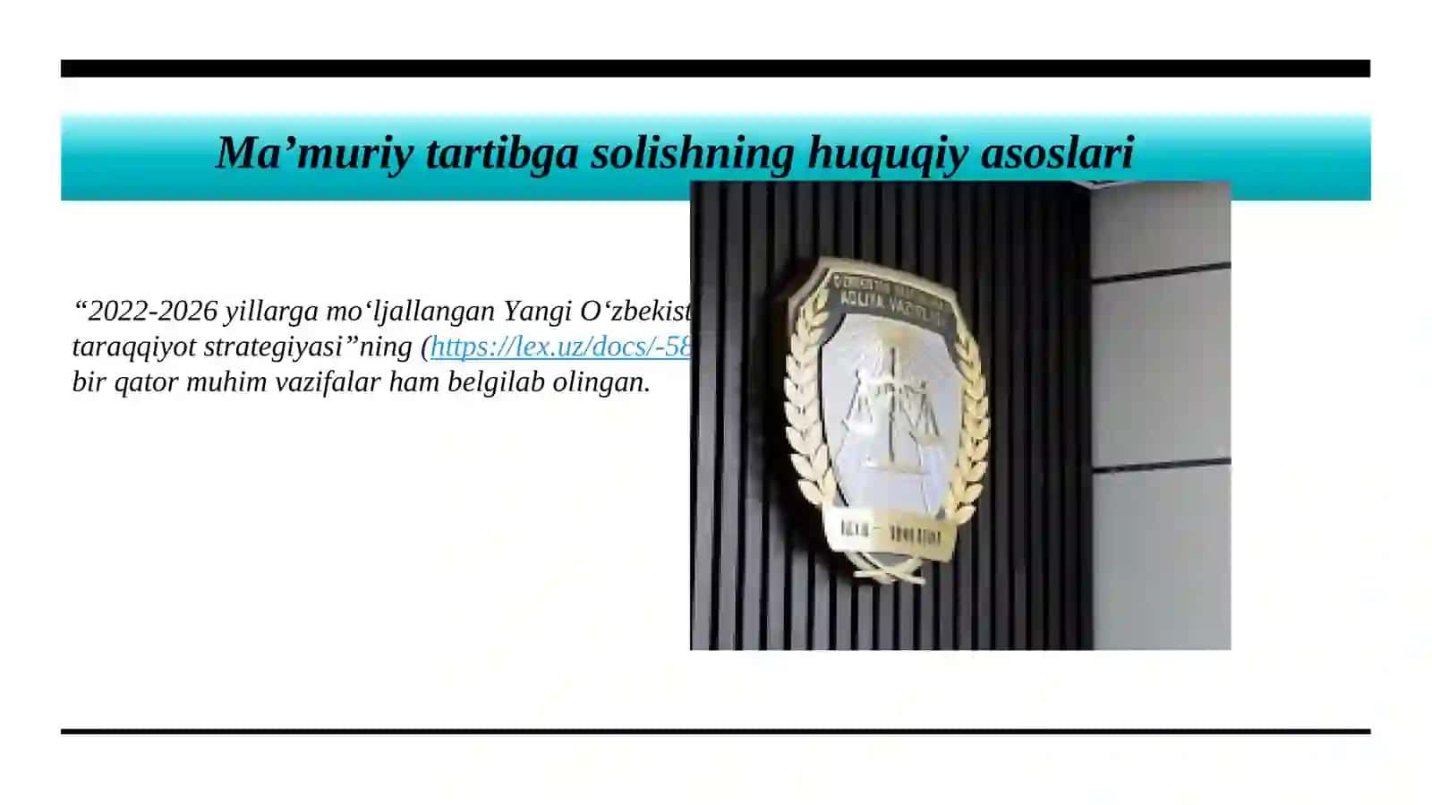 ADLIYA SOHASINI MA’MURIY-HUQUQIY TARTIBGA SOLISH 3