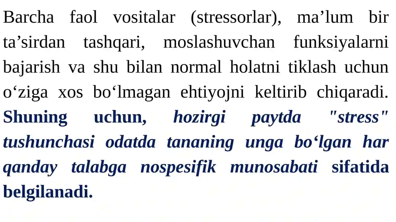 STRESSNI O‘RGANISH TARIXI VA UNING TA’RIFI 3