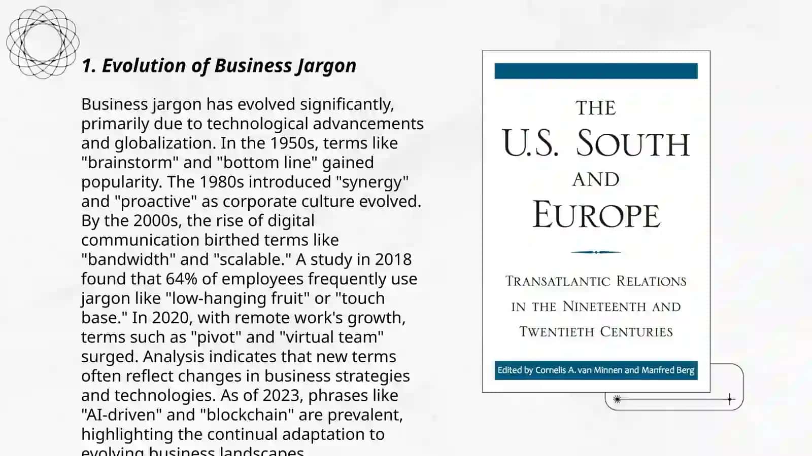 Language change in business and diplomacy 3