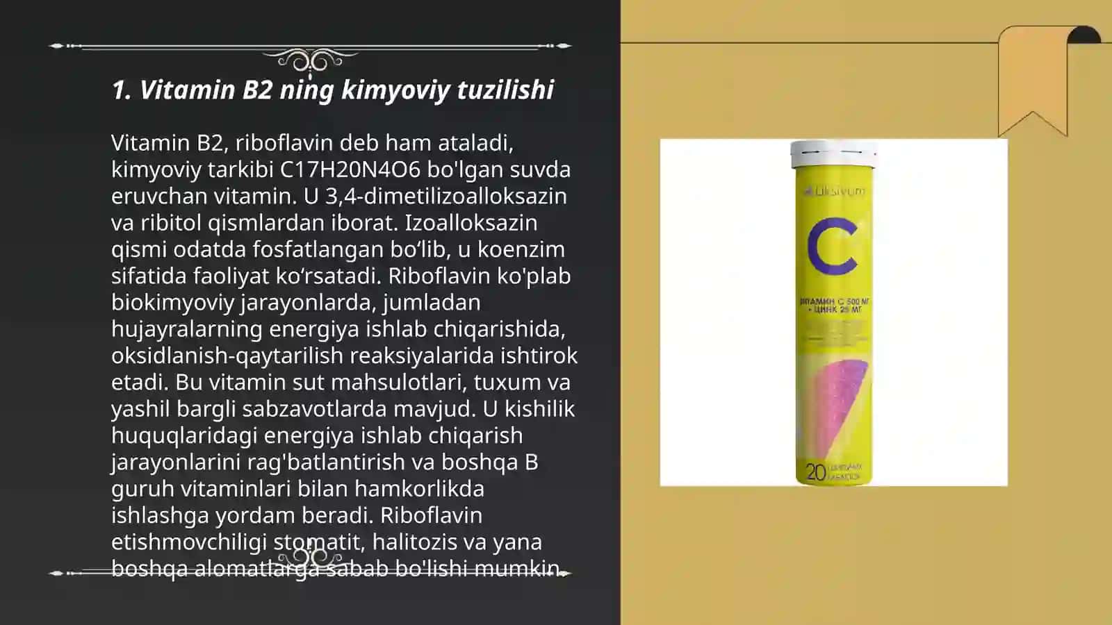 Vitamin B2 ishlab chiqarish texnologiyasi 3