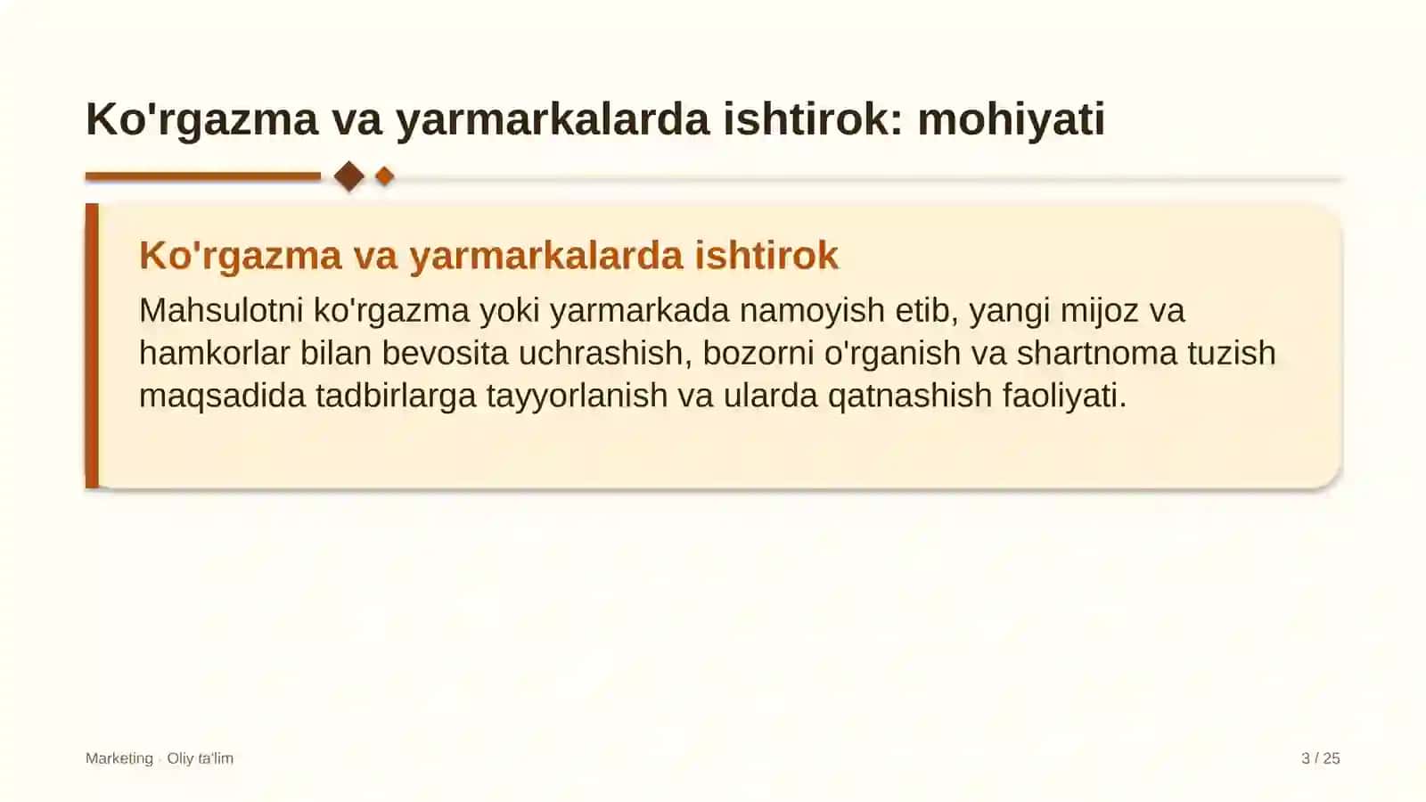 Etnoturizmda ko'rgazma va yarmarkalarda ishtirok etish 3