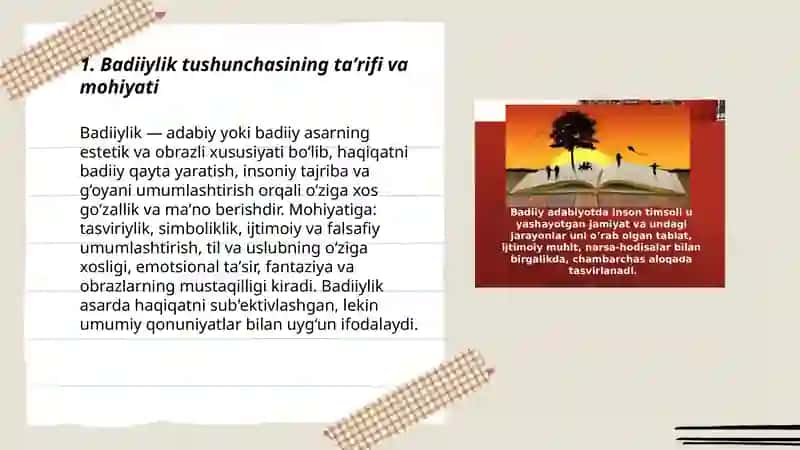 Badiiylik va badiiy obraz tushunchasi 3