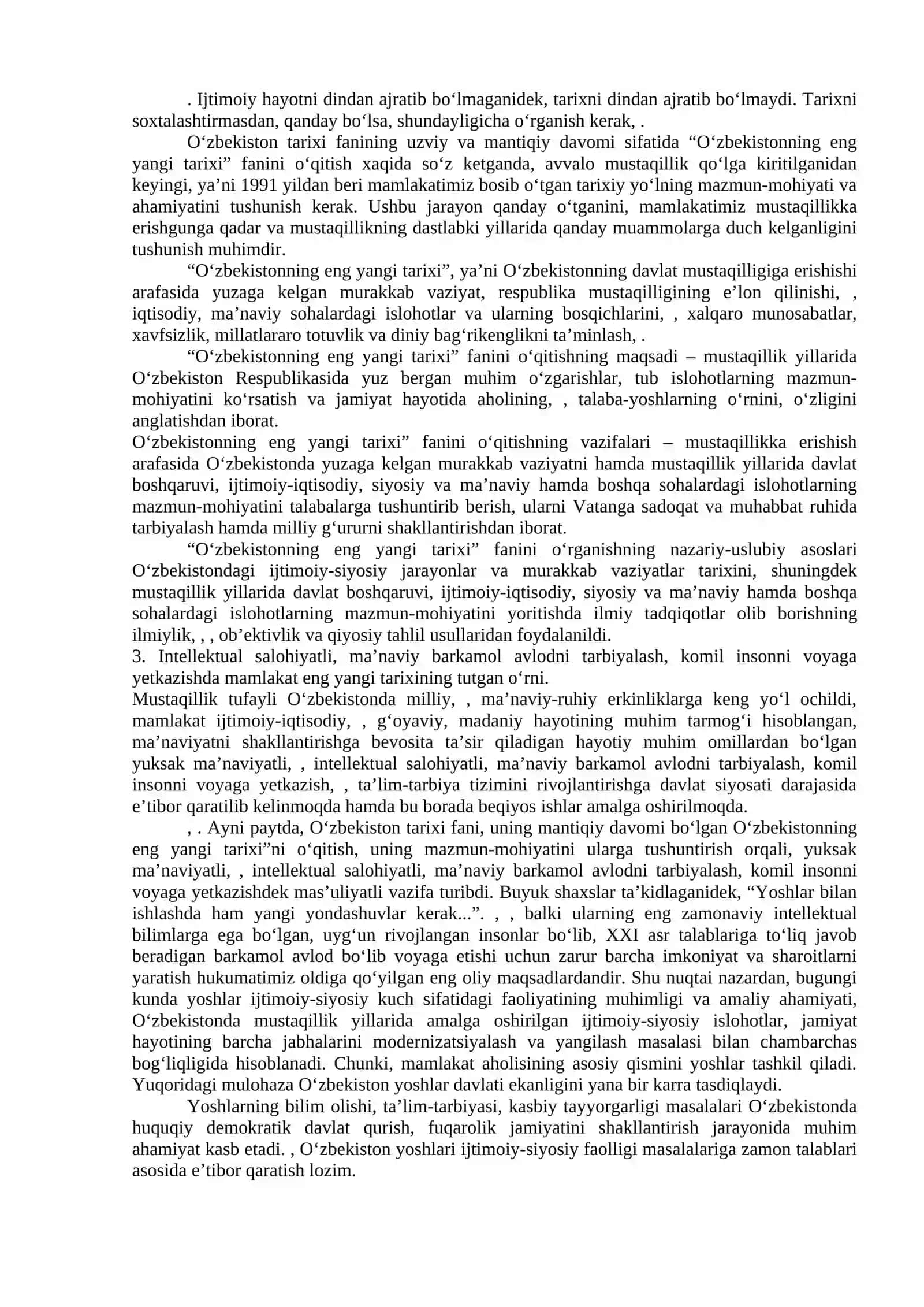 O‘zbekistonning eng yangi tarixi 3