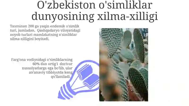 O‘zbekiston o'simliklar xilma xiligi 3