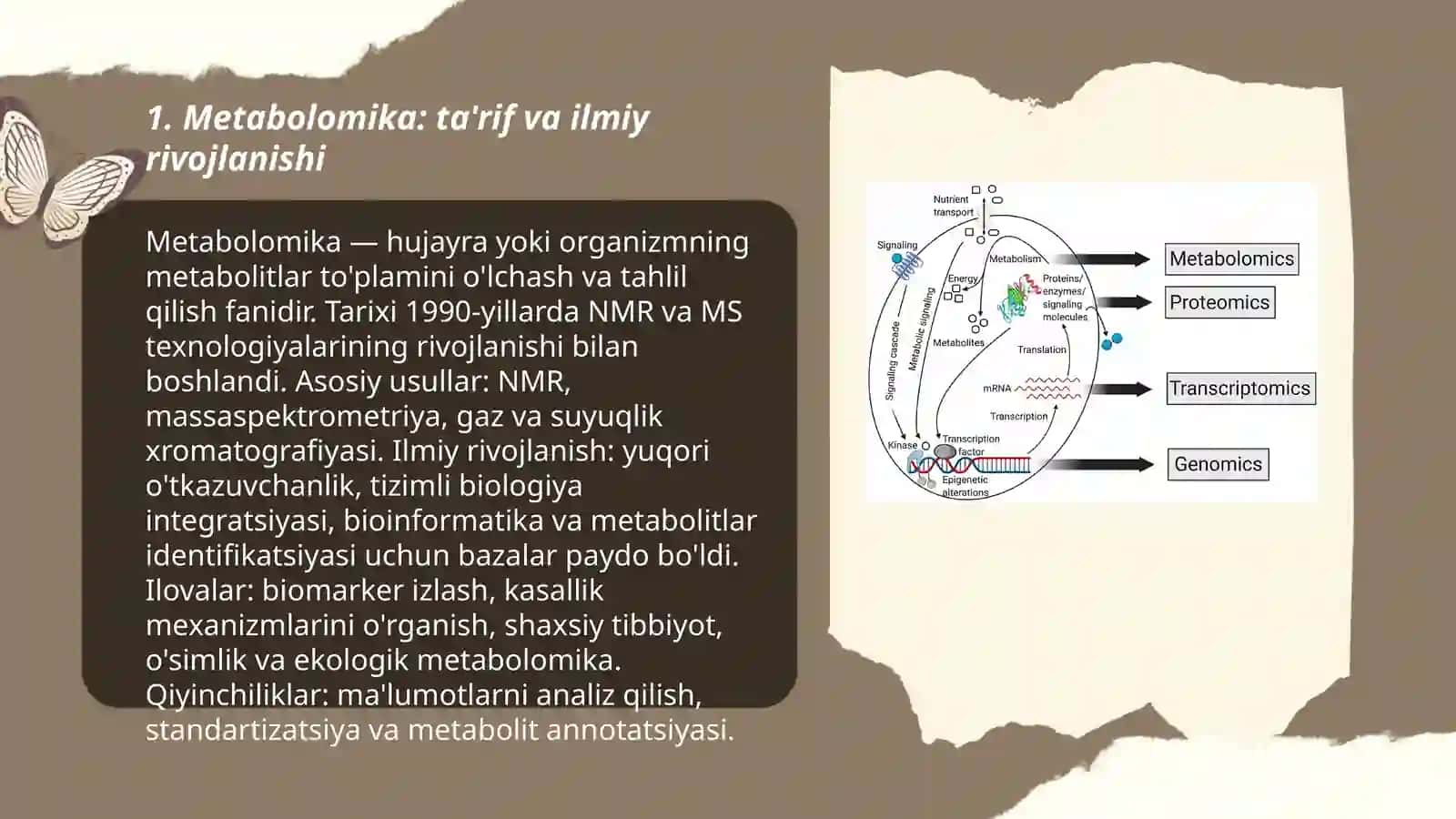 Metabolomika fanining asoslari 3