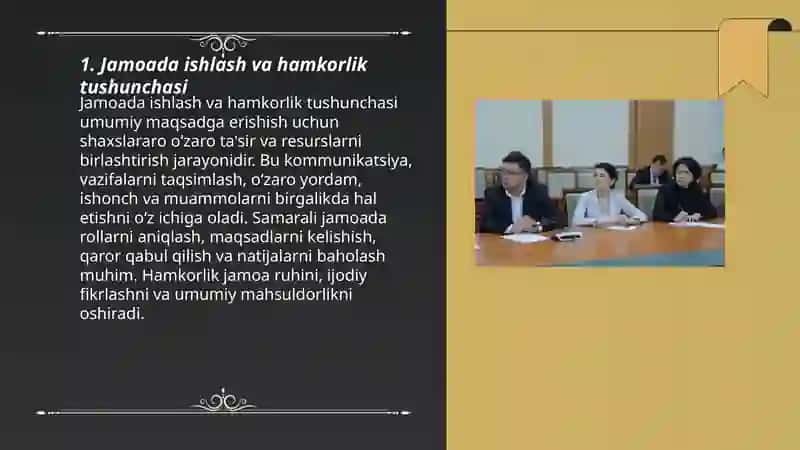 Jamoada ishlash hamkorlik qilish qobiliyatlari 3