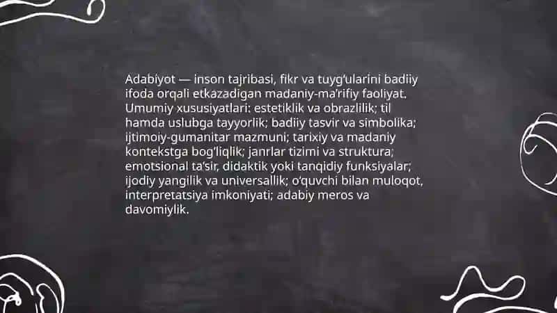 Adabiyotning umumiy xususiyatlari 3