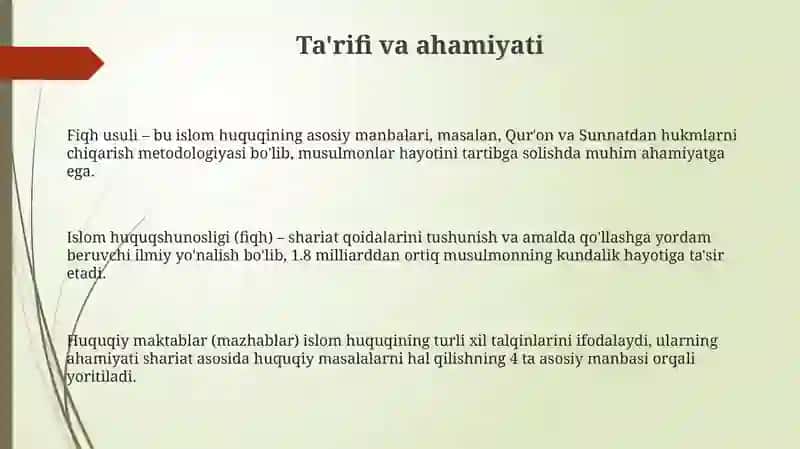 Islom Fiqhiy Maktablari 3