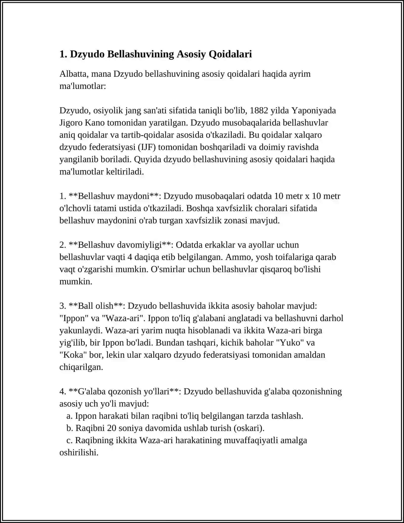 DZYUDO BELLASHUVI O‘TKAZISH TAKTIKASI 3