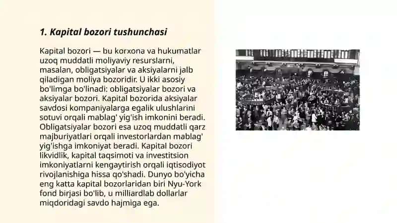 Kapital bozori va uni tashkil etish 3