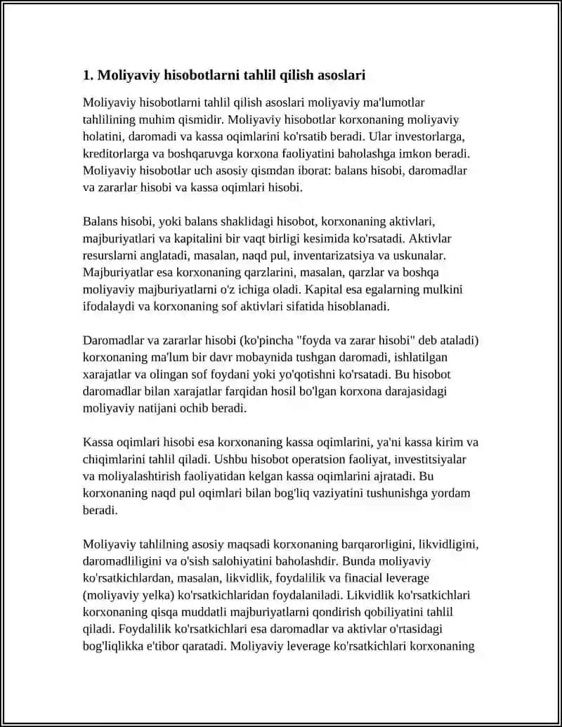 MOLIYAVIY MALUMOTLAR TAHLILI 3