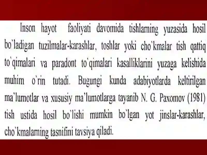 Тиш чукмалари(тошларини) парадонтяллигланишидагииштироки 3