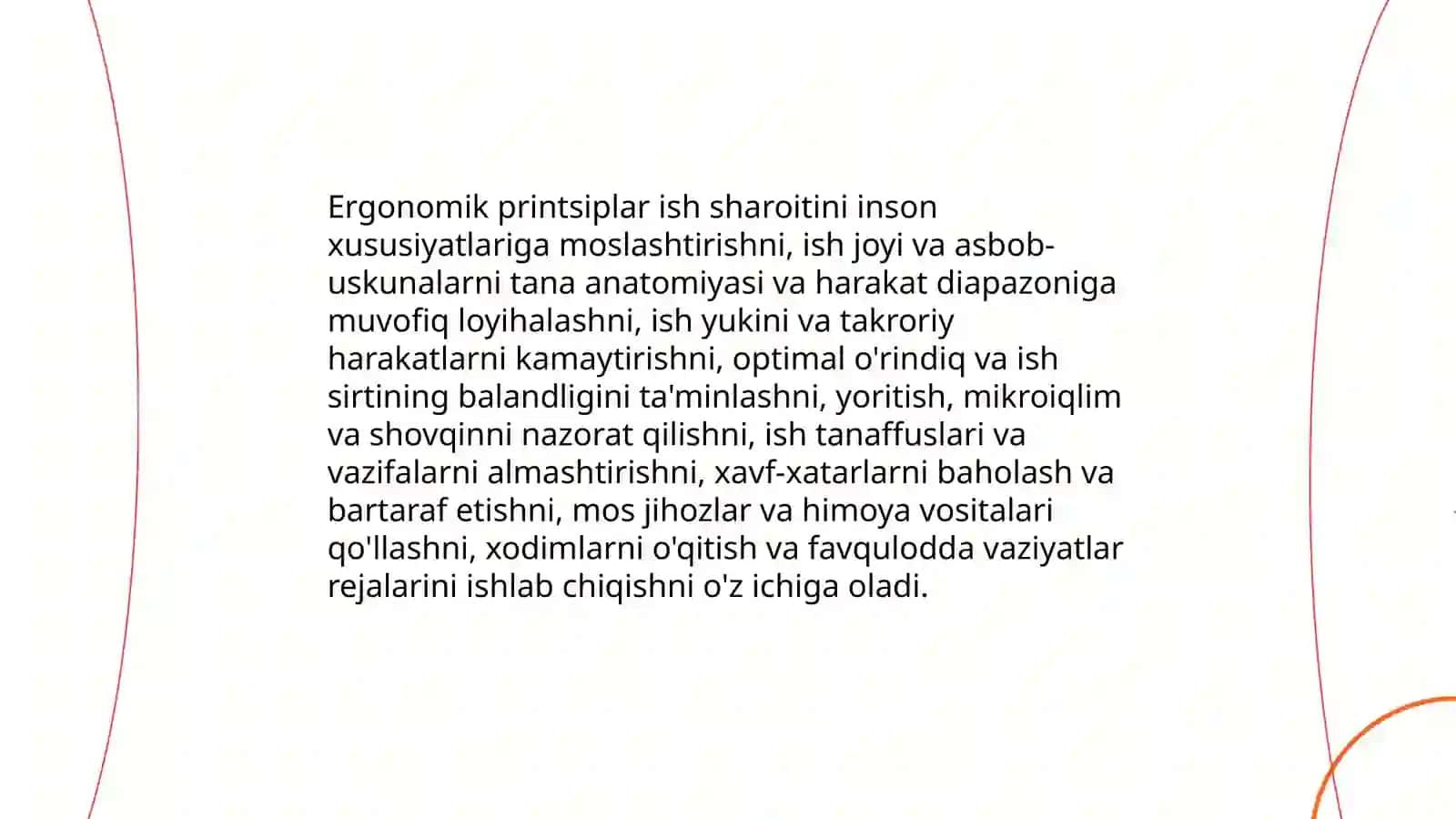 FAOLIYAT VA XAVFSIZLIGINI TA'MINLASHNING ERGONOMIK VA PSIXOLOGIK ASOSLARI 3