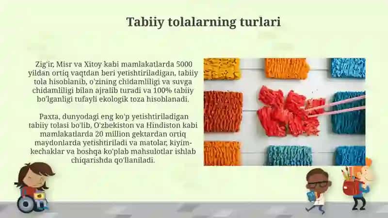 Tabiiy va Sintetik Tolalar 3
