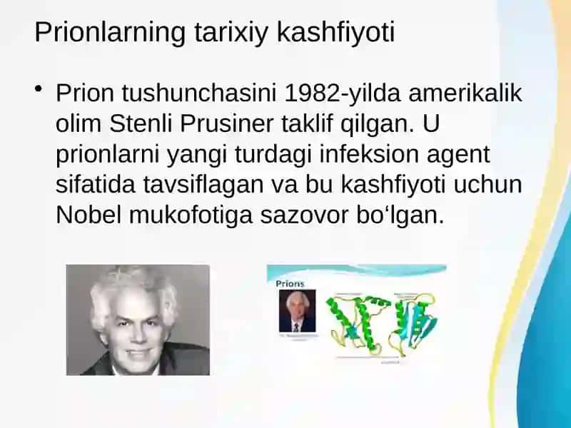 Prionlarning amaliyotdagi ahamiyati 3