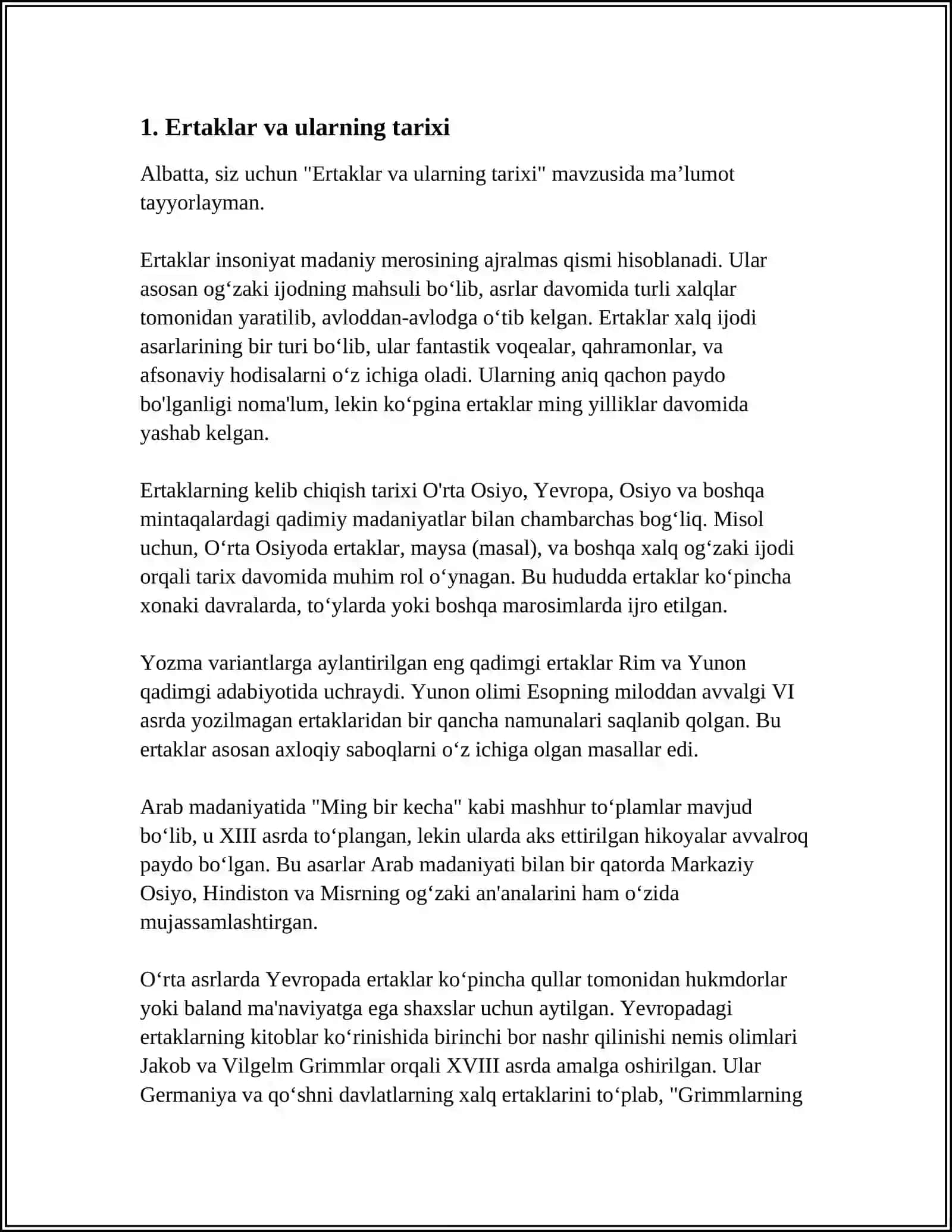 O'QISH DARSLARIDA ERTAK O'TISH 3