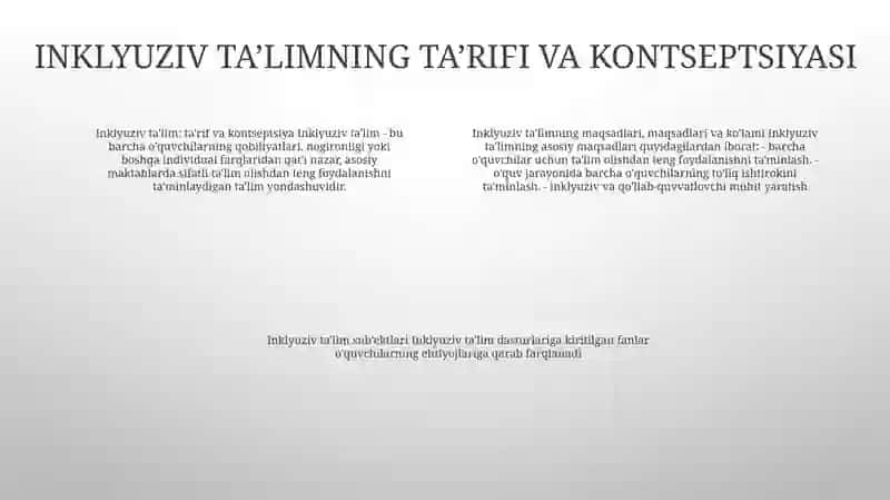 Inklyuziv Ta'lim Kursi 3