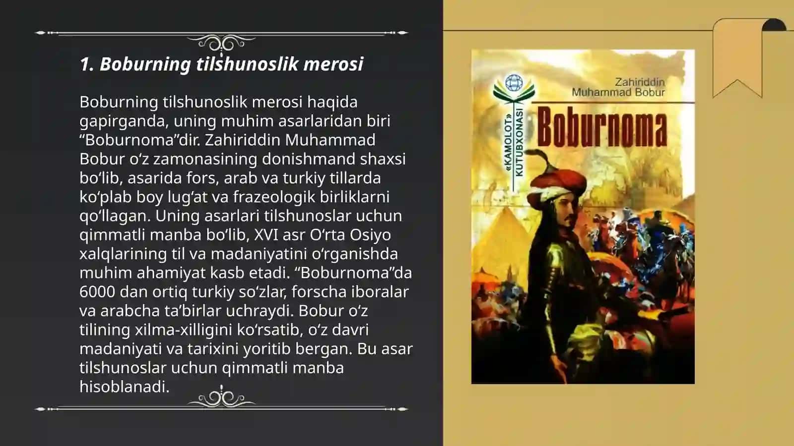 Boburning Tilshunoslikka oid qarashlari 3
