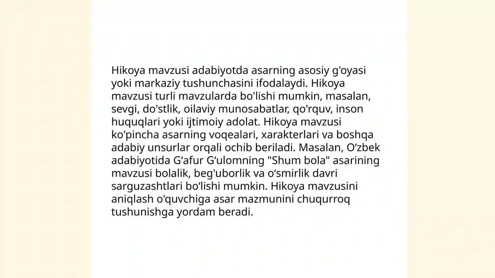 Abdullah Qahhorning "Anor" hikoyasi tahlili 3