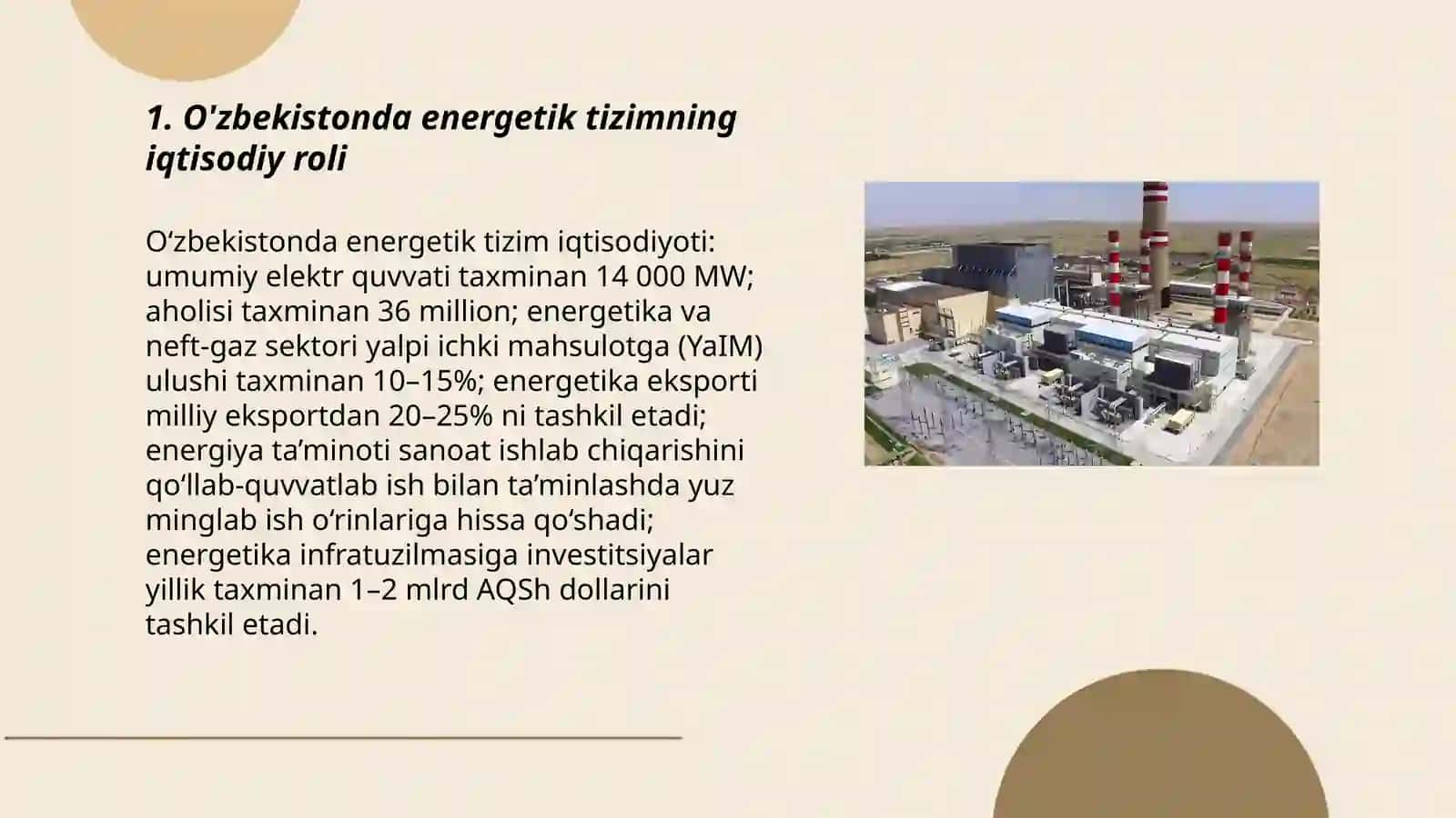 O'zbekistonda energetikani o‘rni 3