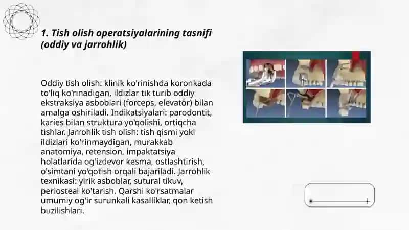 Tish olish operatsiyalari 3