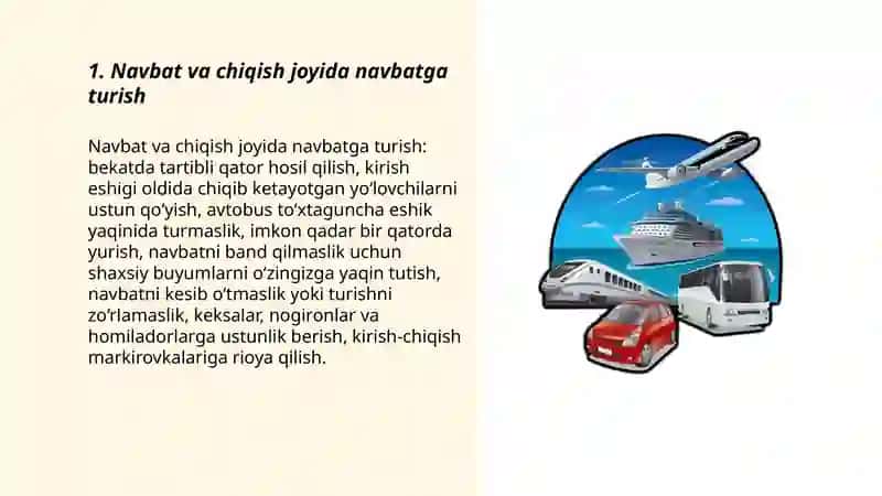 Jamoat transportida oʻzini tutish etiketi 3