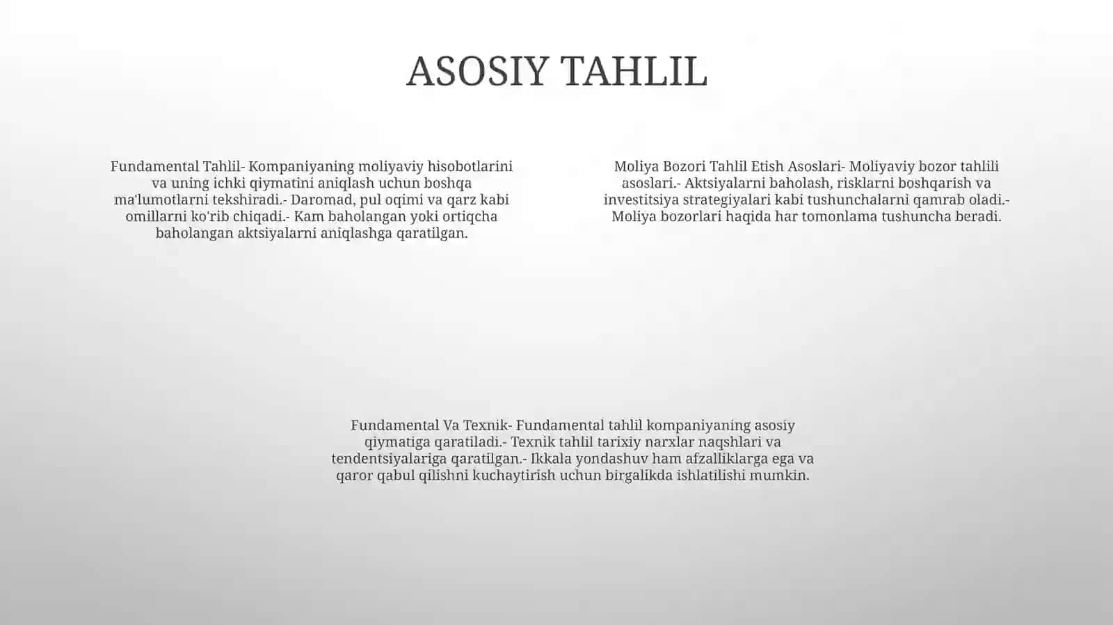 Moliya Bozori Tahlil Etish Asoslari FundamentalVaTexnik 3