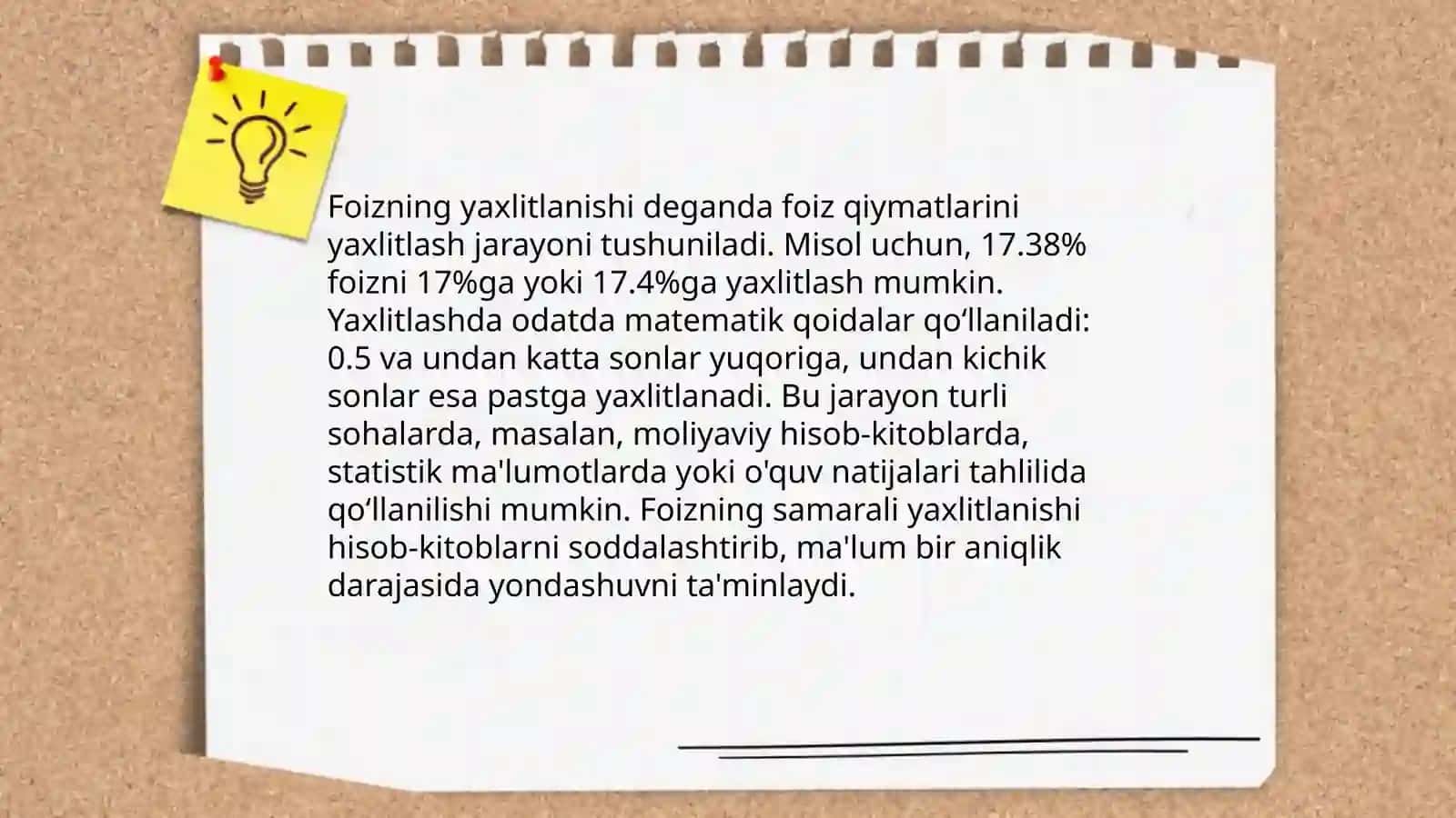 Miqdorning foizi 5-sinf matematika 3