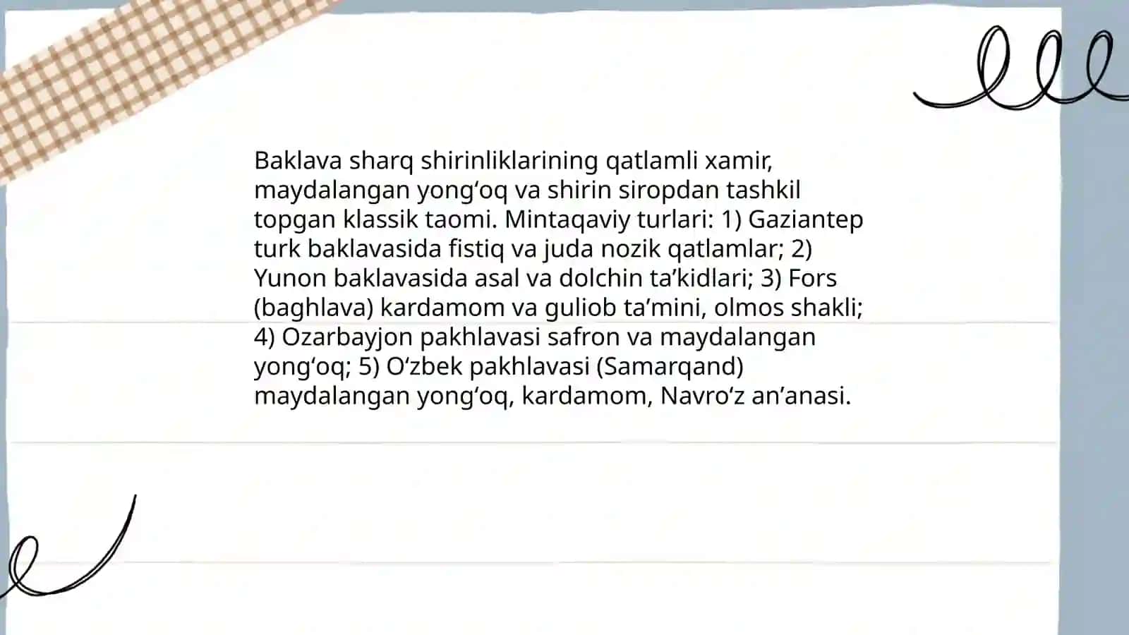 Sharq shirinliklarining turlari 3