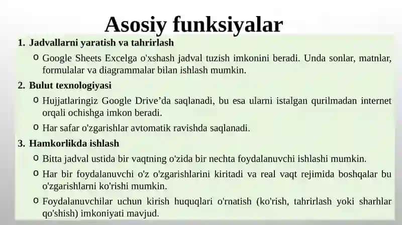 GoogleSheets 3