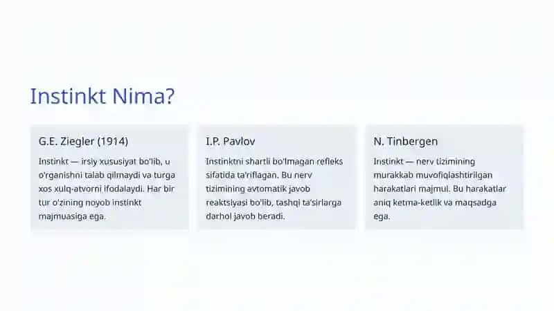 Instinkt va Xulq-Atvor: Tabiiy Harakatlar Sirlarini O'rganish 3