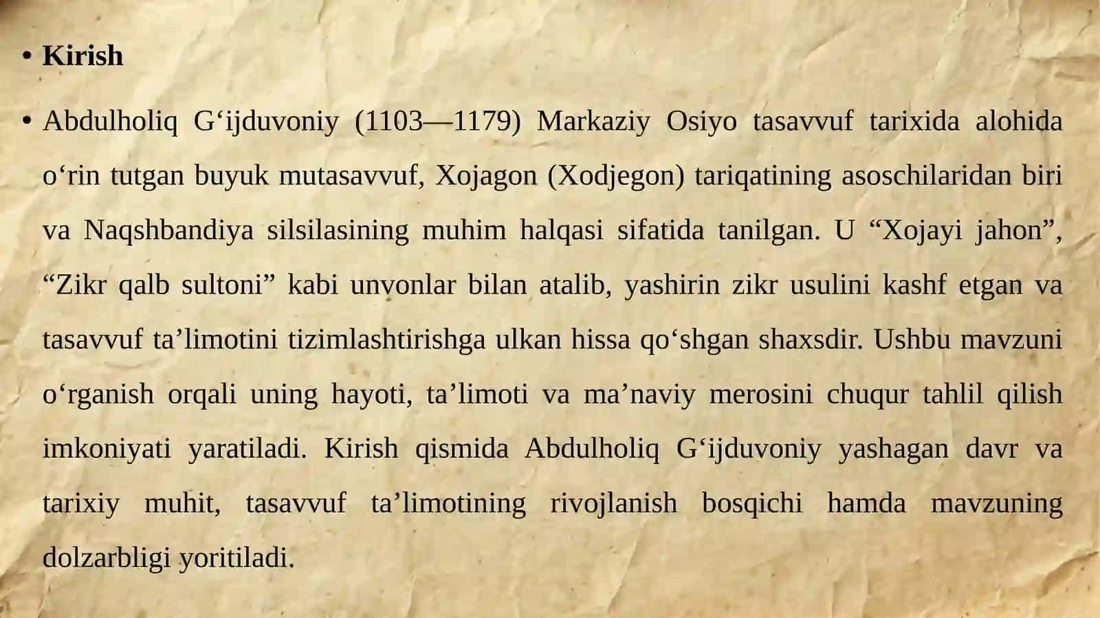 Abdulholiq G‘ijduvoniyning ta’limoti va g‘oyalari 3
