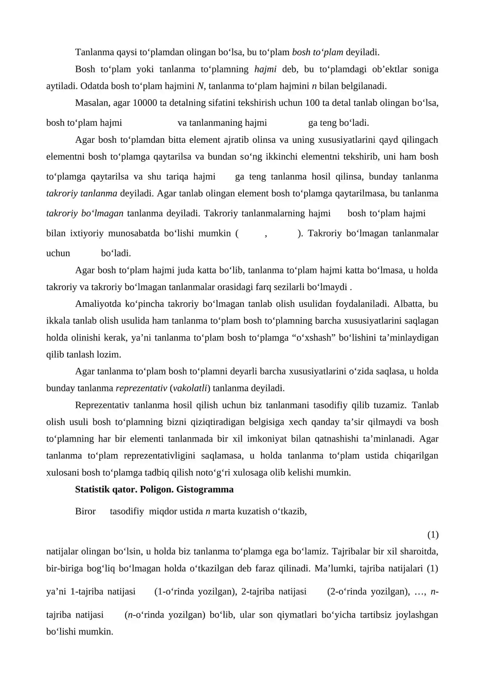 Matematik statistikaning asosiy tushunchalari 3