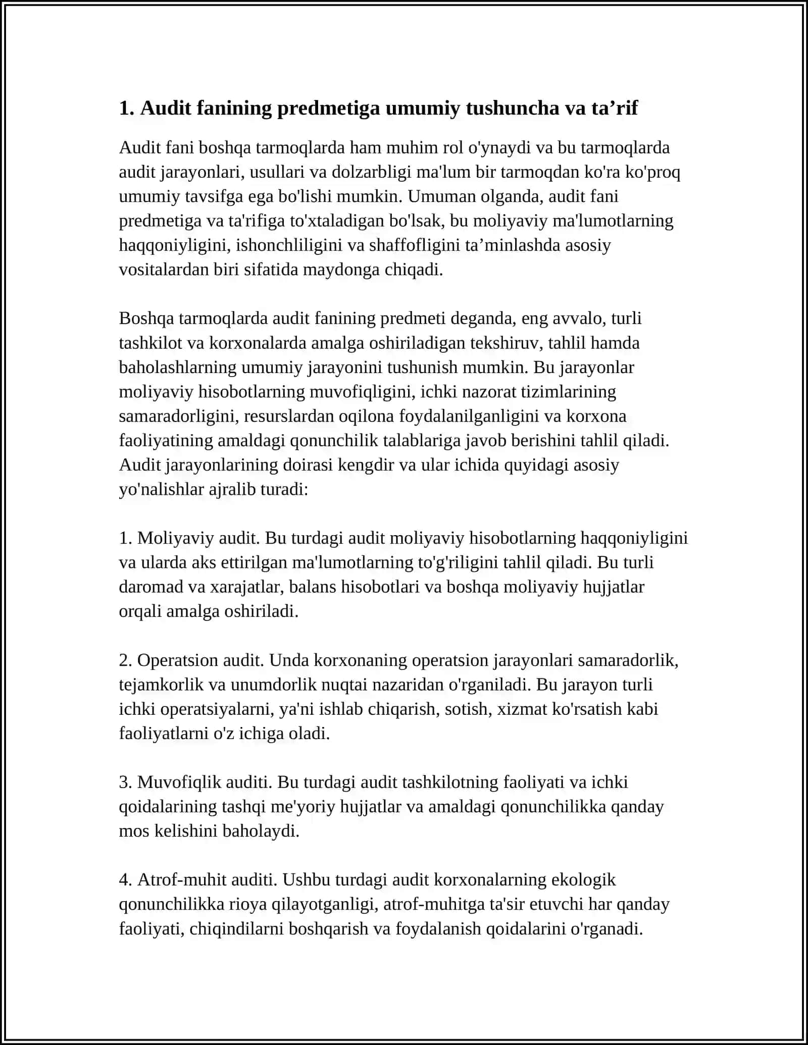 BOSHQA TARMOQLARDA AUDIT FANINING PREDMETI 3