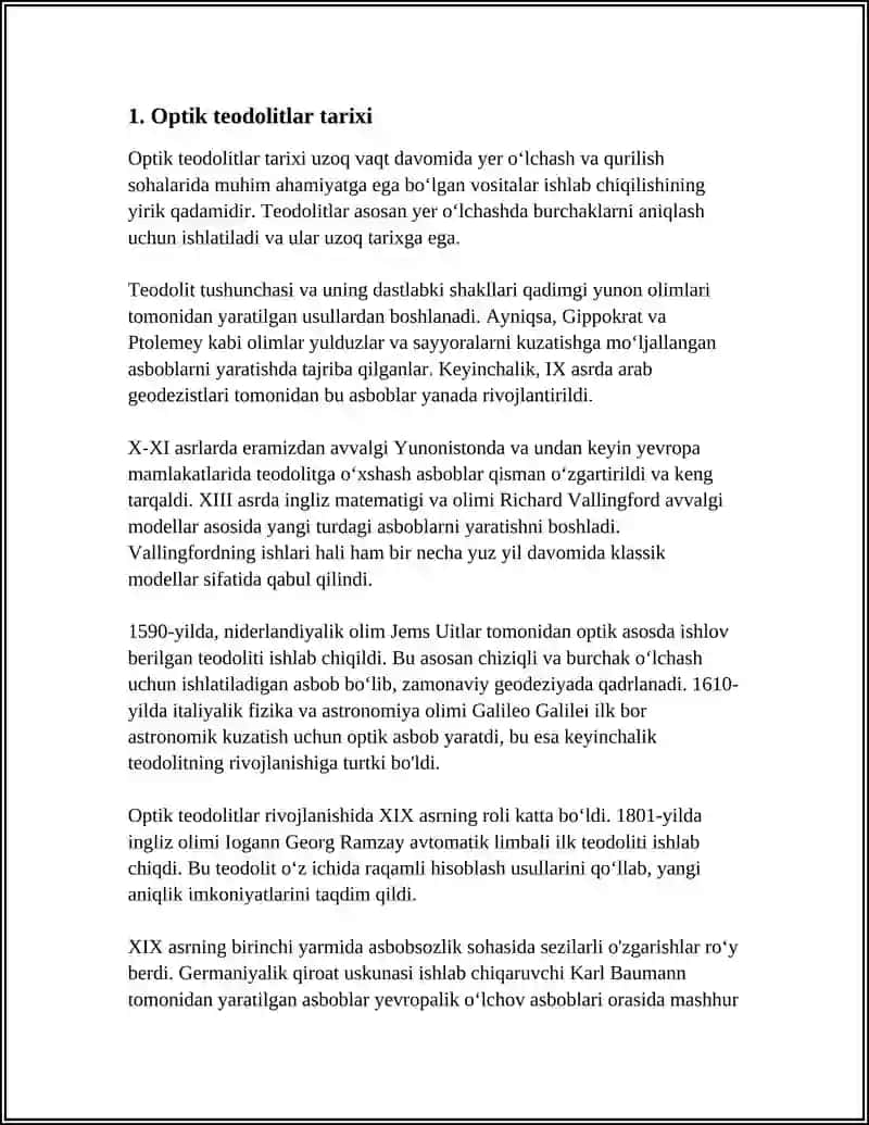 REFERAT Mavzu: OPTIK TEODALITLAR 3