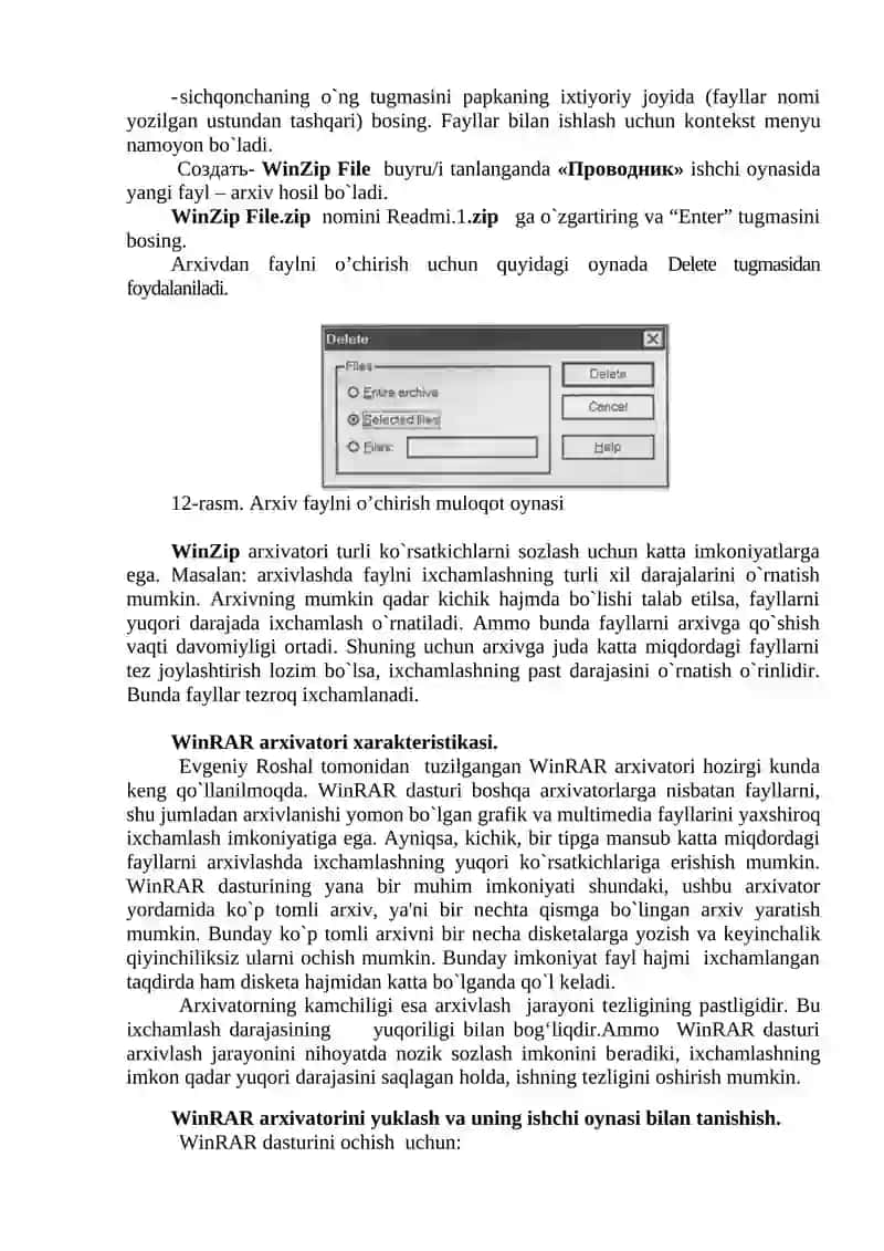 WinZip va WinRAR 3