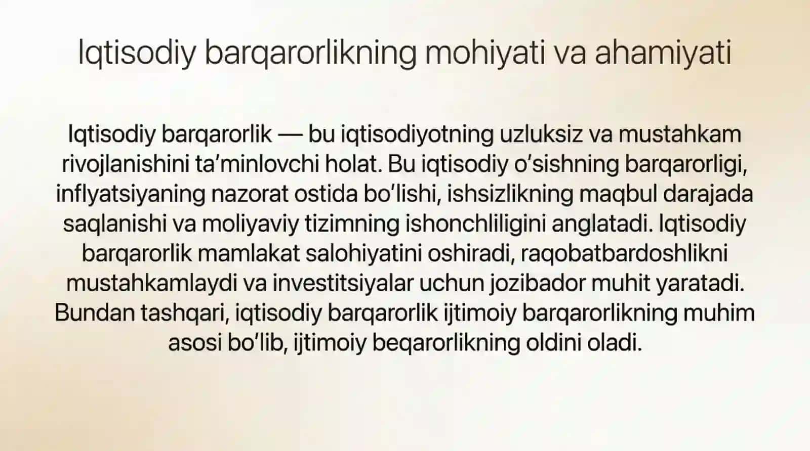 Iqtisodiy barqarorlik va kutilmalar nazariyasi 3
