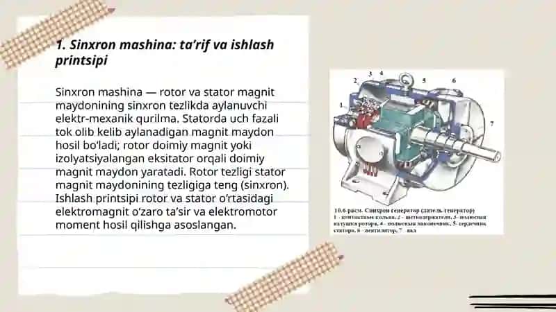 Sinxron mashinalar va ularning turlari 3