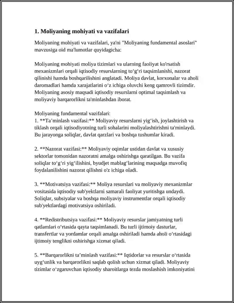 MOLIYANING FUNDAMENTAL ASOSLARI 3