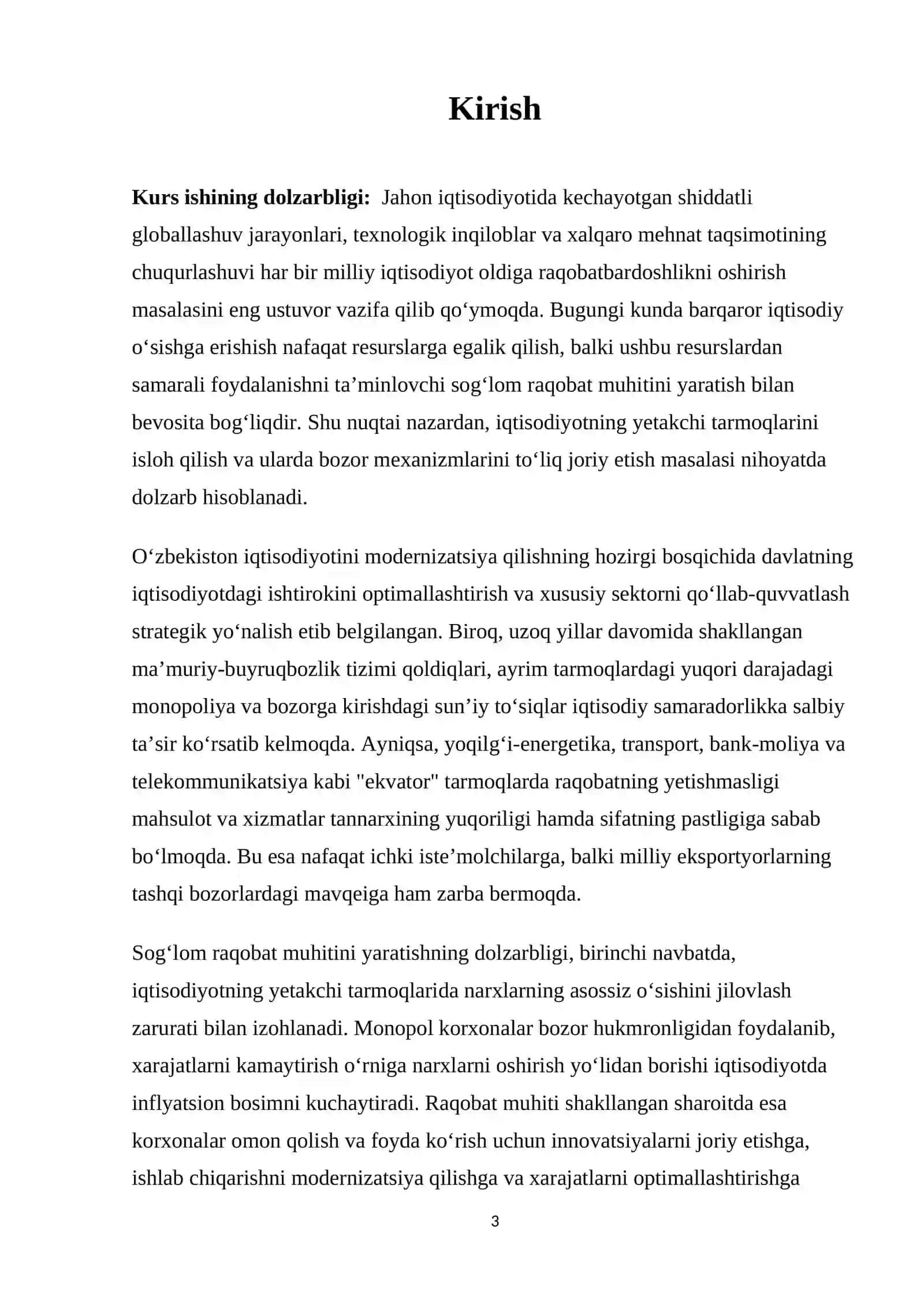 IQTISODIYOT  nazariyasi  KURS ISHI 3