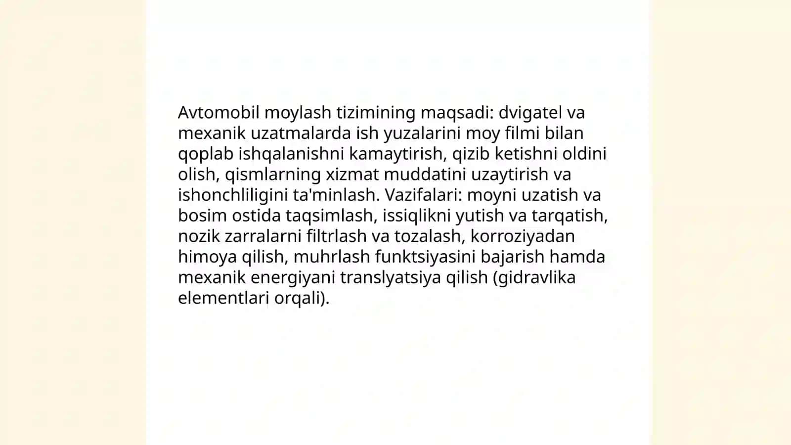 Avtomabil moylash tizimi 3