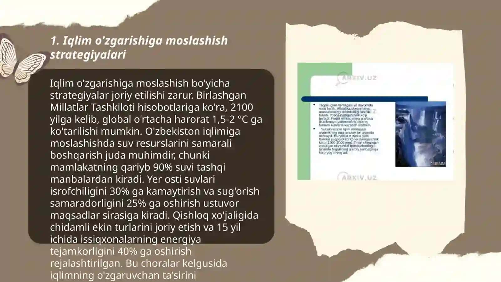 Iqlim o'zgarishiga moslashish strategiyalari 3