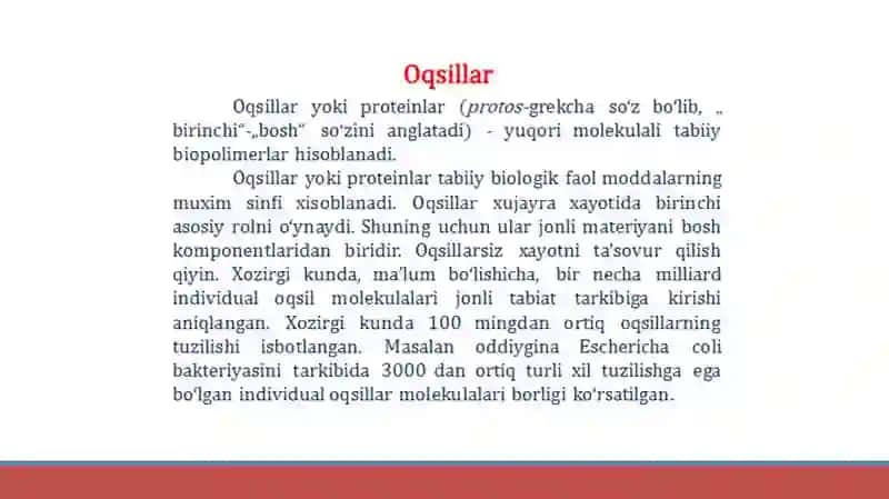 Oqsillar 3