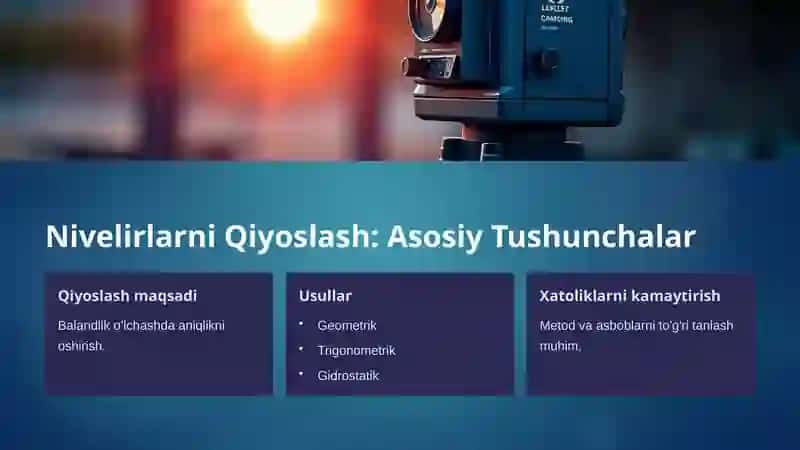 Nivelir o'lchash vositalarini qiyoslash va kalibrlash 3