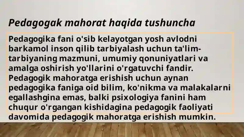 O'qituvchining pedagogik mahorati 3