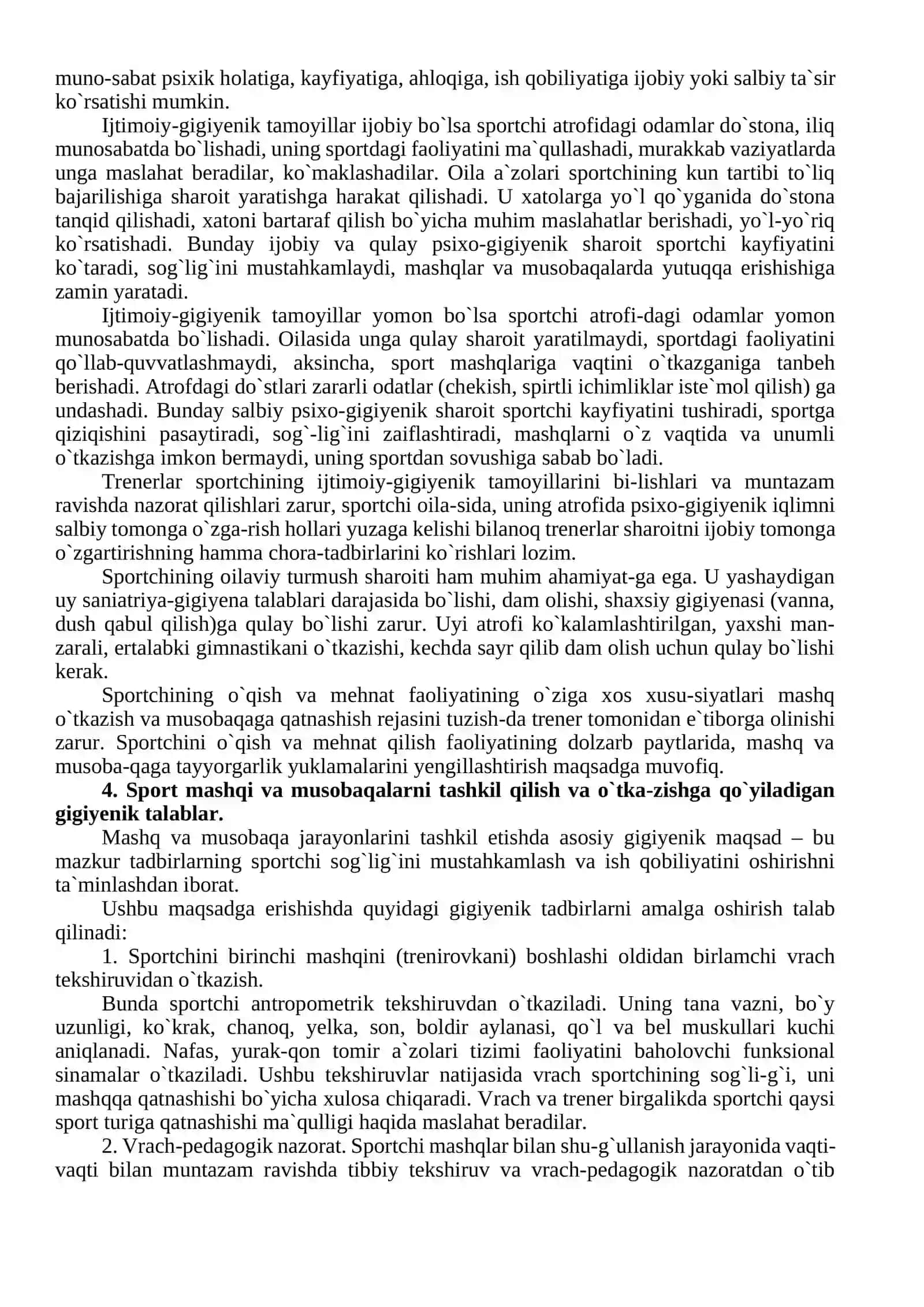 Sport mashqi va musobaqa gigiyenasi 3