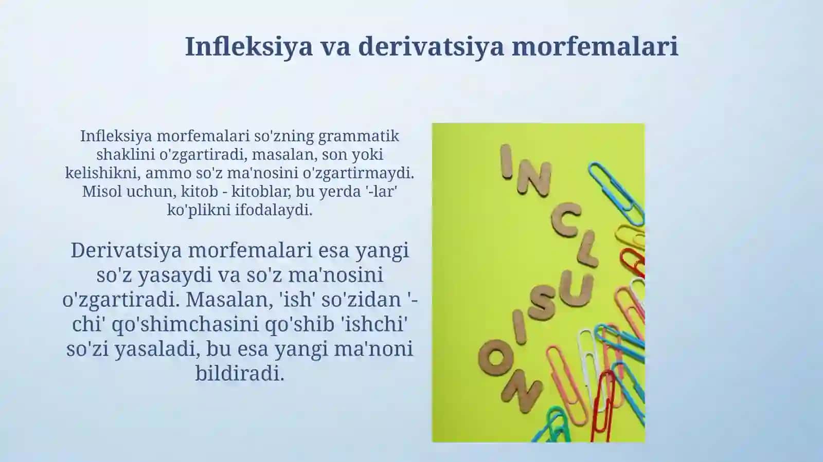 Morfema va uning xususiyatlari, turlari 3