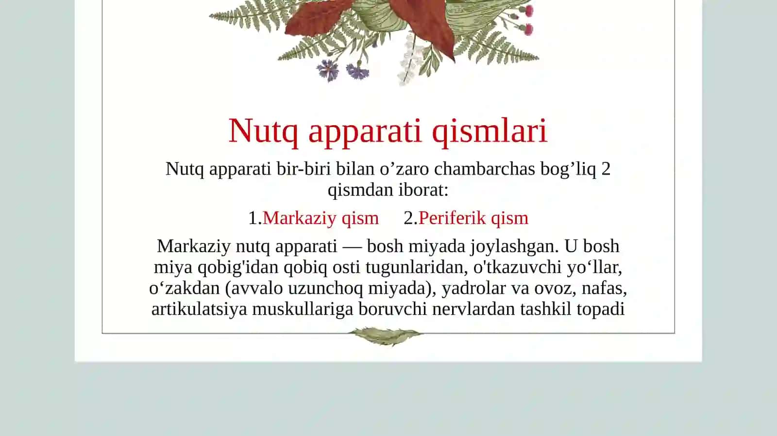 Periferik nutq organlari tizimi 3